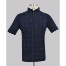 Navy Windowpane Regular Fit Check Golfer