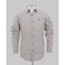 Chocolate Small Check Regular Fit Shirt