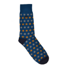 Moroccan Blue/yellow Polka Dot Socks