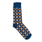Moroccan Blue/yellow Geo Socks