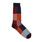 Burnt Orange Blocked Socks