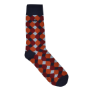 Burnt Orange Geo Socks