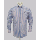 Chambray/Pink Stripe Slim Fit Shirt