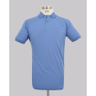 Blue One-Up Slim Fit Pique Golfer