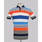 Orange/Blue Engineered Stripe Golfer