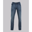 Dark Indigo Abrasion Straight Leg Denim