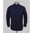 Navy Fine Dobby Slim Fit Shirt