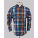 Blue/Caramel Slim Fit Check Shirt