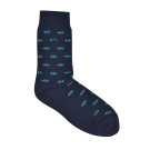 Teal/Navy Geo Socks