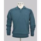 Kurt Geiger Teal Moss Stitch Polo Collar
