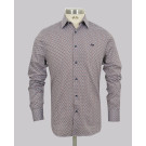 Rust Block Geometric Slim Fit Shirt