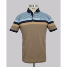 Kurt Geiger Light Blue/taupe Stripe Reg Fit Golfer