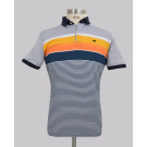 Kurt Geiger Panel Slim Fit Striped Golfer