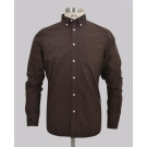 Kurt Geiger Signate Brown Slim Fit Oxford Shirt