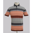 Kurt Geiger Rust/grey Broad Stripe Reg Fit Golfer