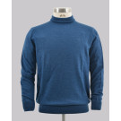Kurt Geiger Blue Signate Merino Polo Neck