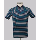 Kurt Geiger Blue Slim Fit Feeder Stripe Golfer