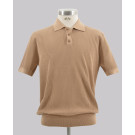 Kurt Geiger Taupe Ribbed Reg Fit Polo