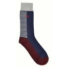 Burgundy Half Stripe Socks