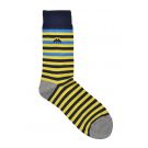 Yellow/navy Fine Stripe Socks