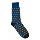 Moroccan Blue/yellow Polka Dot Socks