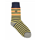 Navy/Yellow Stripe Socks