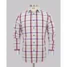 Berry/Stone Slim Fit Large Check Shirt