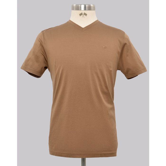 Caramel Basic V-Neck T-Shirt