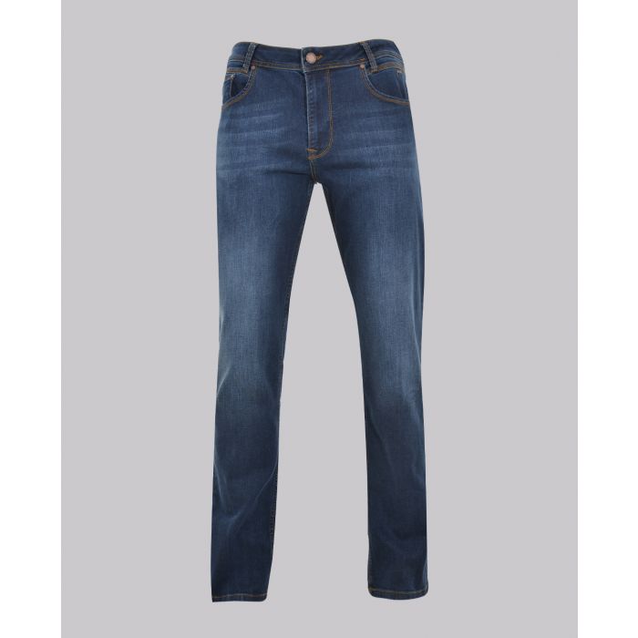 Dark Indigo Twin Needle Straight Leg Denim