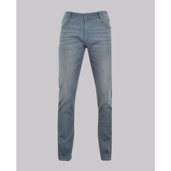 Grey Twin Needle Slim Leg Denim