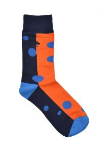 Orange/cobalt Bubble Socks