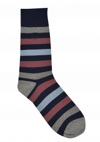 Dusty Pink/navy Striped Socks