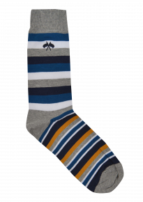 Moroccan Blue/yellow Striped Socks