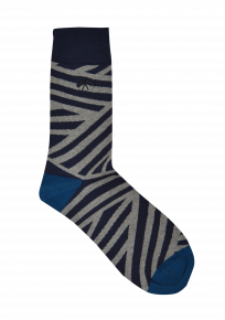 Grey/navy Zebra Socks