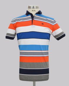 Orange/Blue Engineered Stripe Golfer