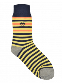 Navy/Yellow Stripe Socks