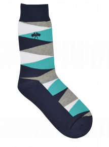 Teal/Navy Kite Socks