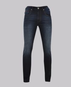 Dark Indigo Red Detail Slim Leg Denim